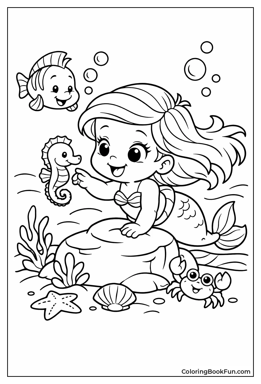 Baby Ariel Explores the Sea