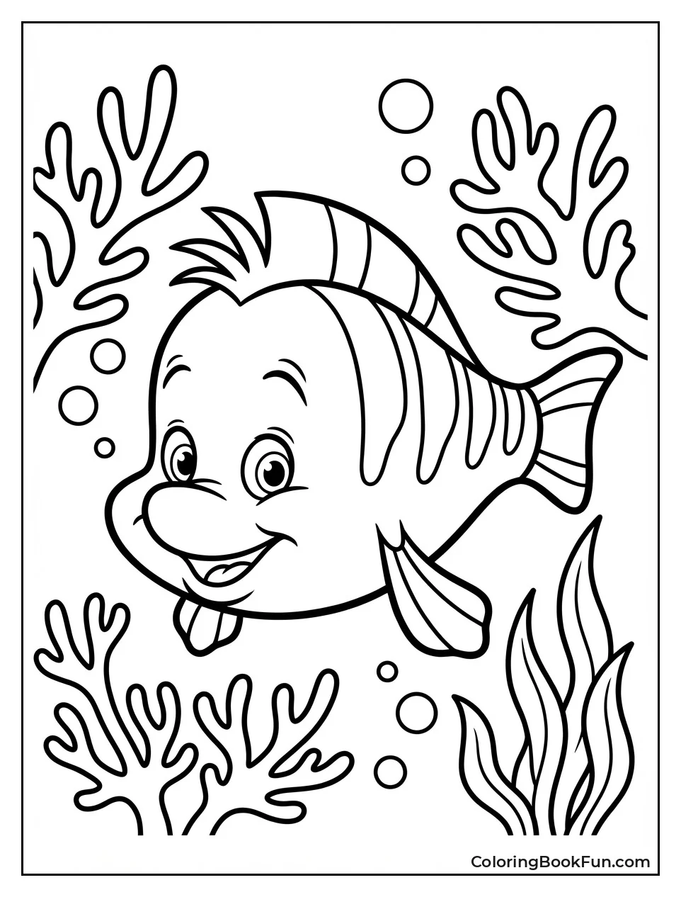 Flounder Smiling with Big Eyes