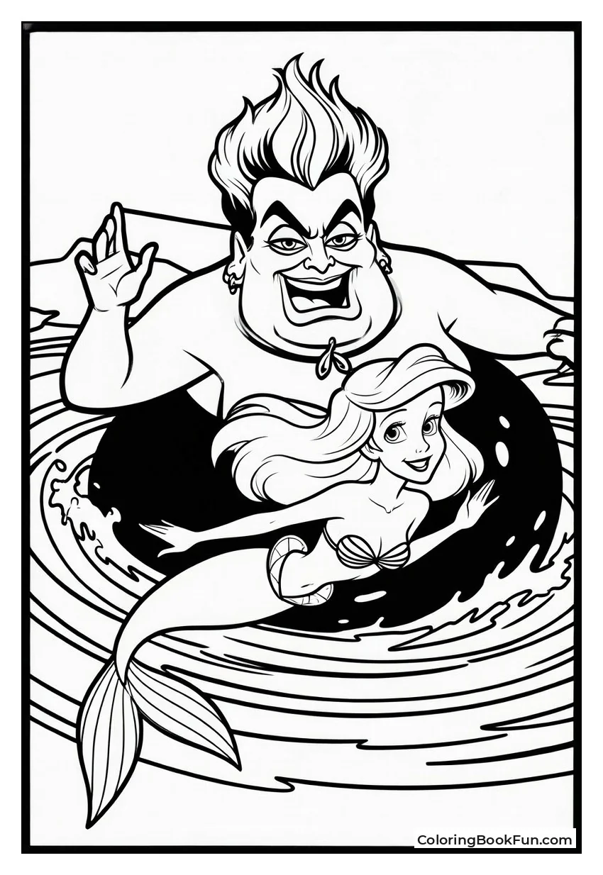 Ariel Dodging Giant Ursula