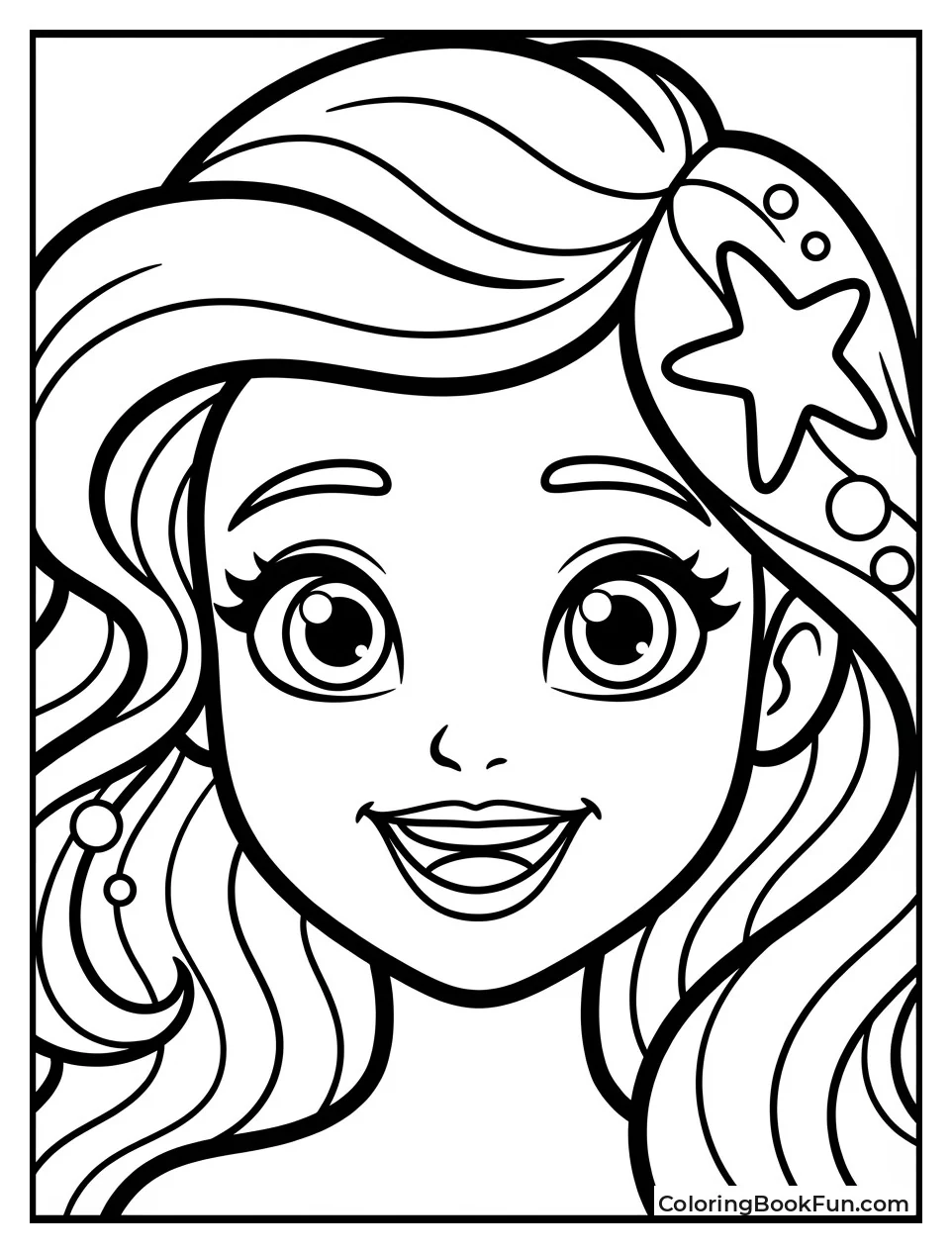 Ariel's Face Shows Bright Eyes