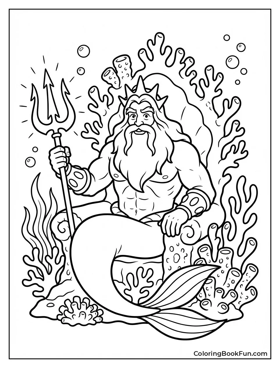 King Triton on Coral Throne