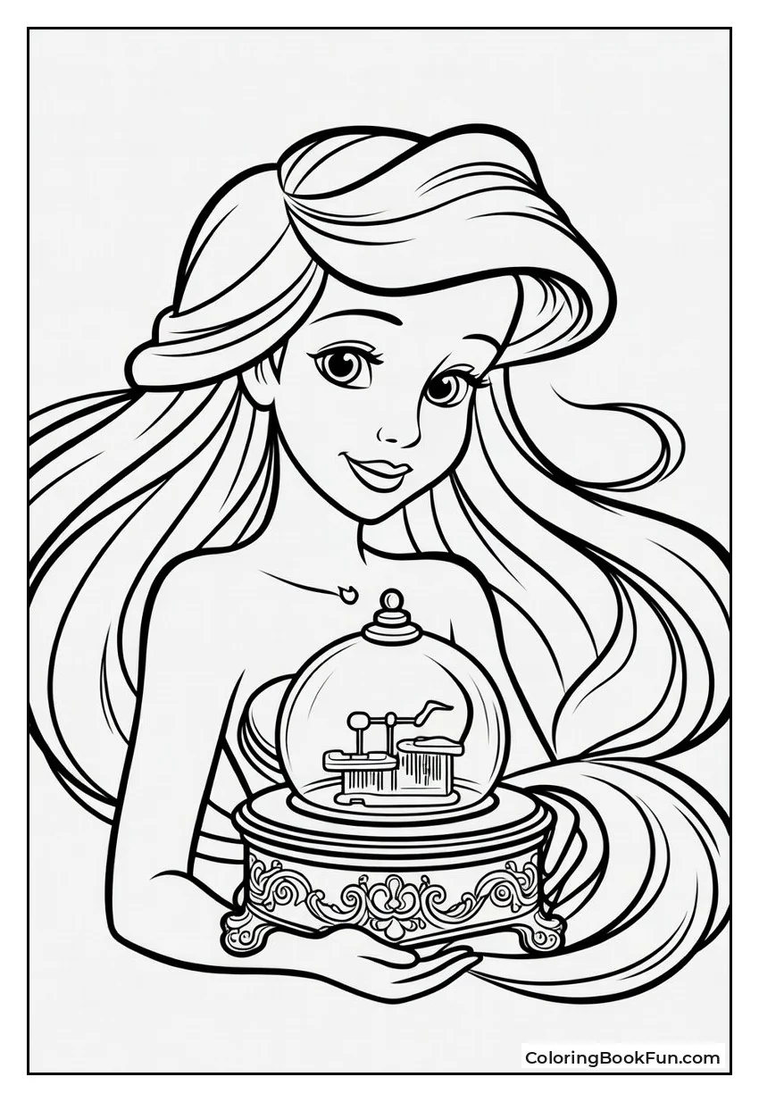 Ariel Admiring Music Box