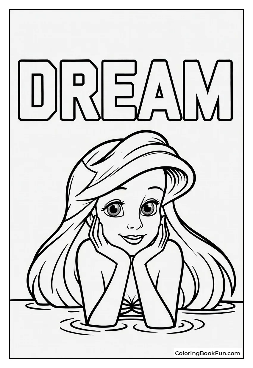 Ariel Gazing at Water Surface