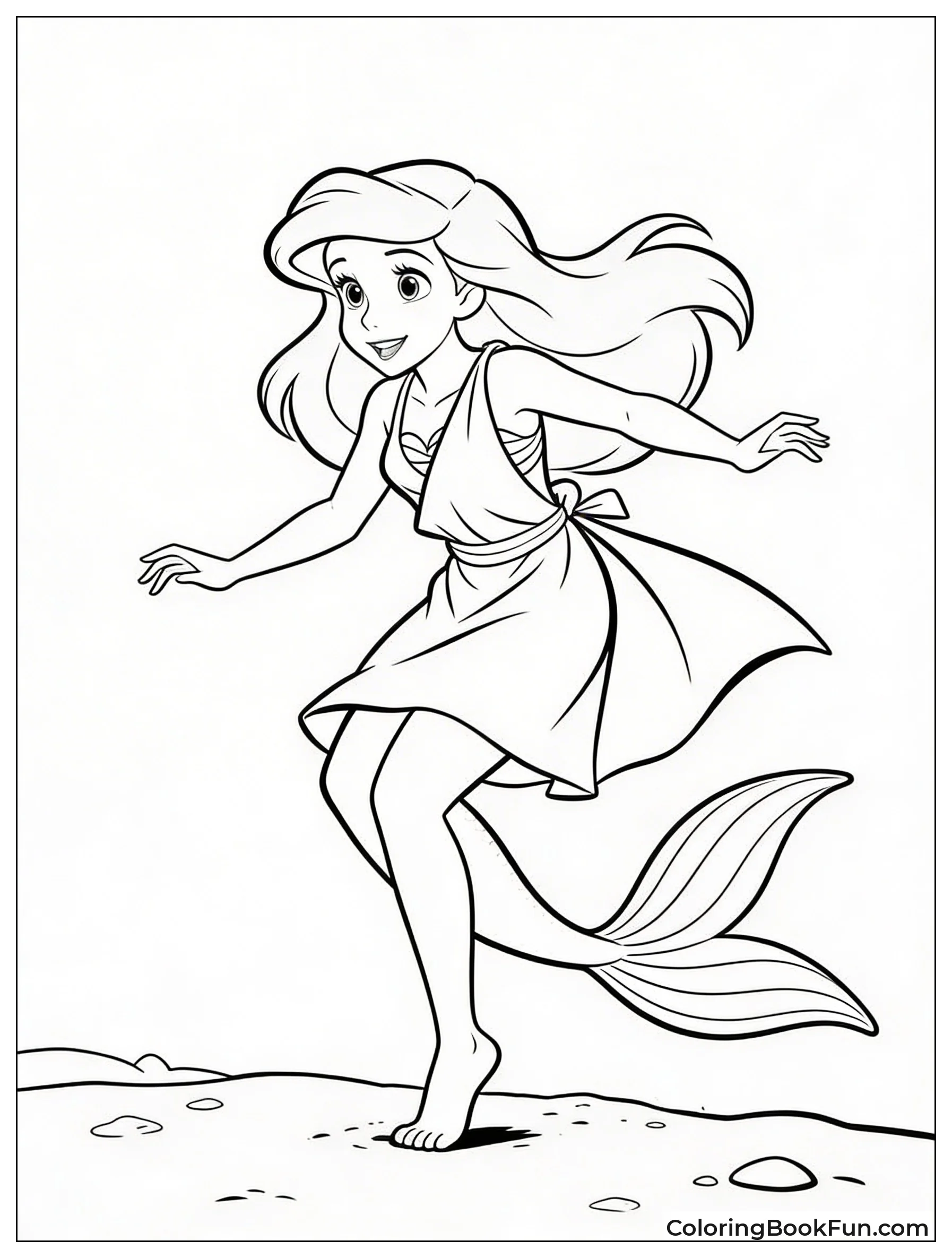 Ariel Balancing in Sail Dress