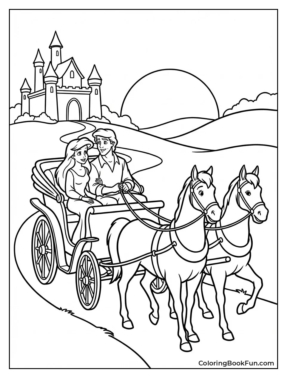 Ariel Riding Sunset Carriage