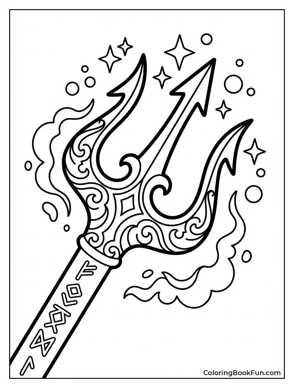 Sparkling Magic Trident Closeup