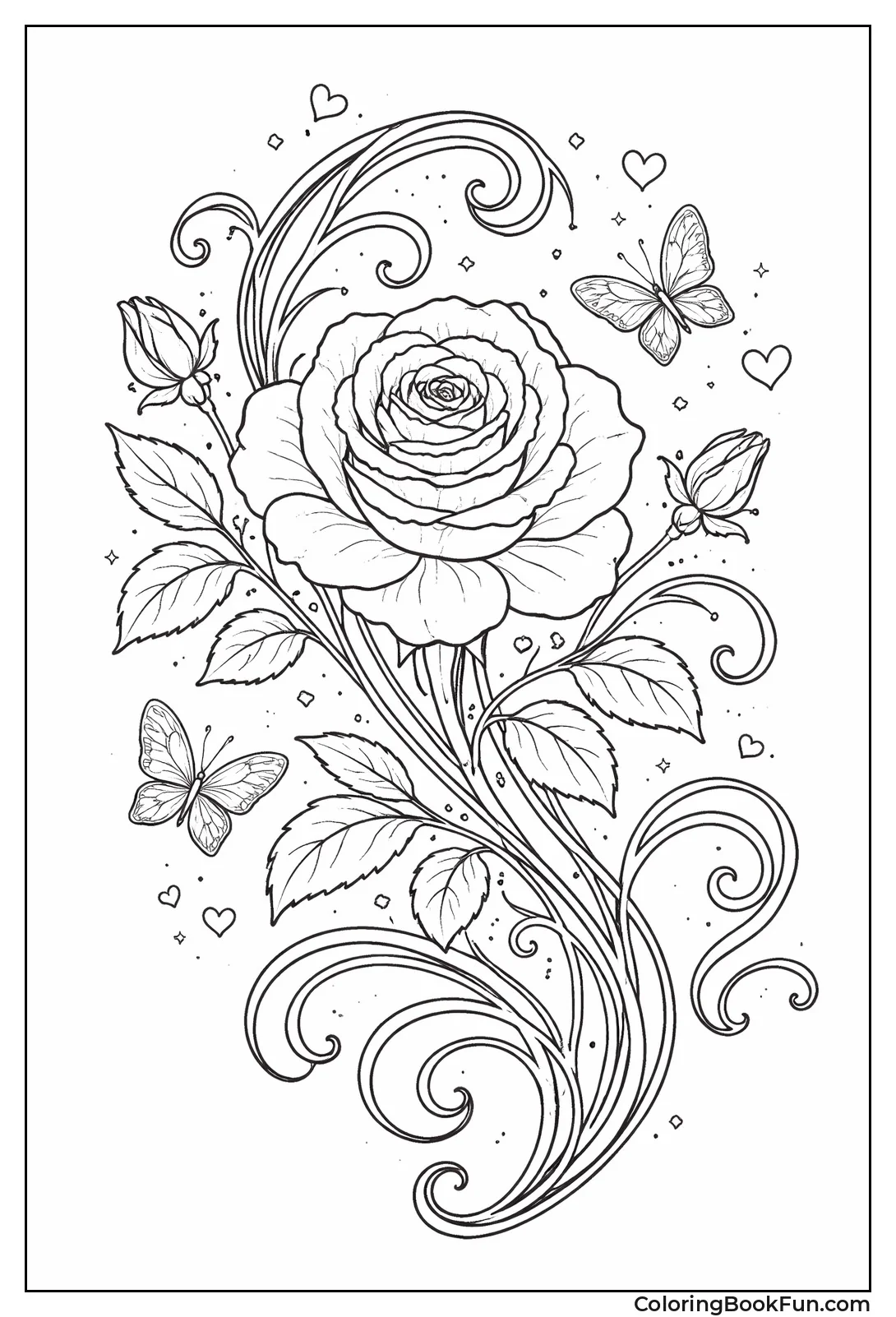 Art Nouveau Rose