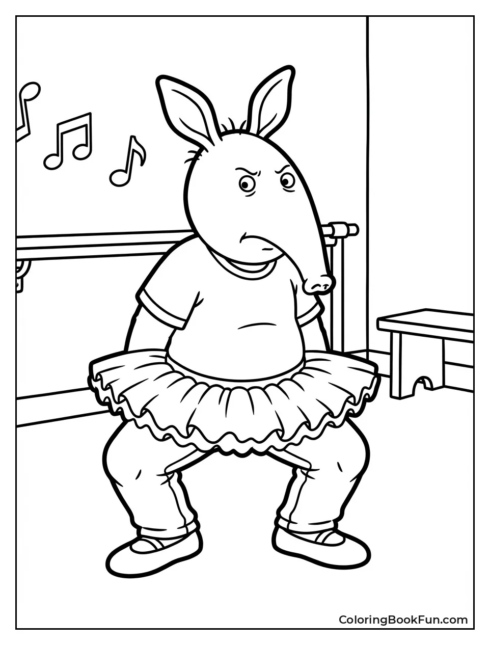 Binky Practices Ballet Plie