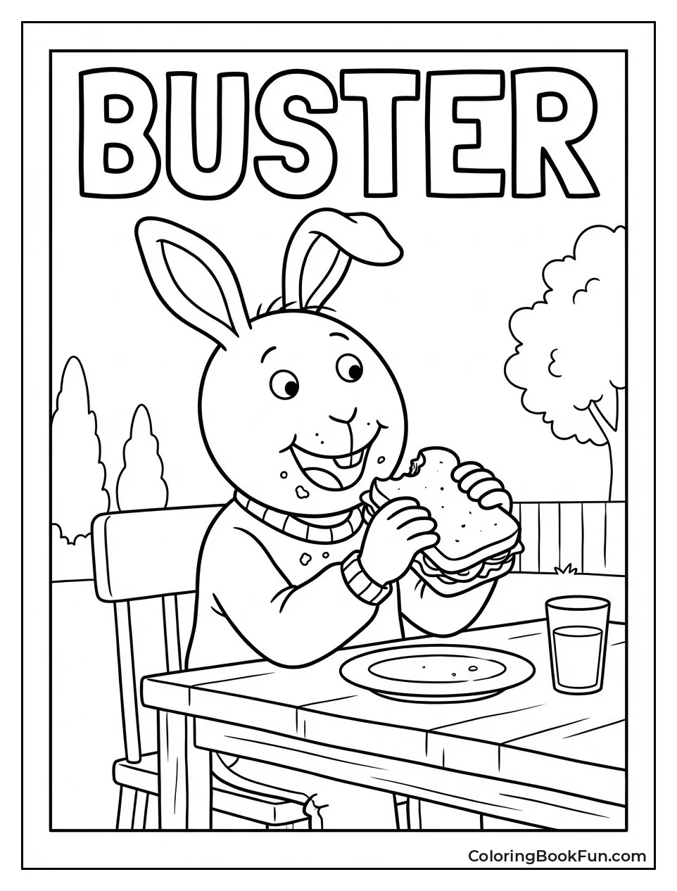 Buster Munching Messy Sandwich