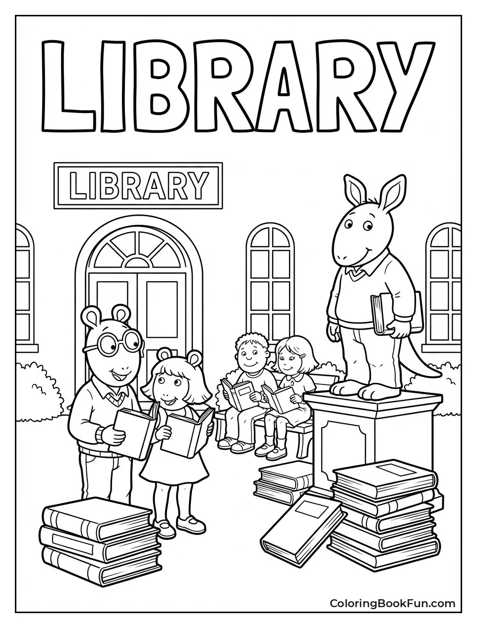 Elwood Library with Books