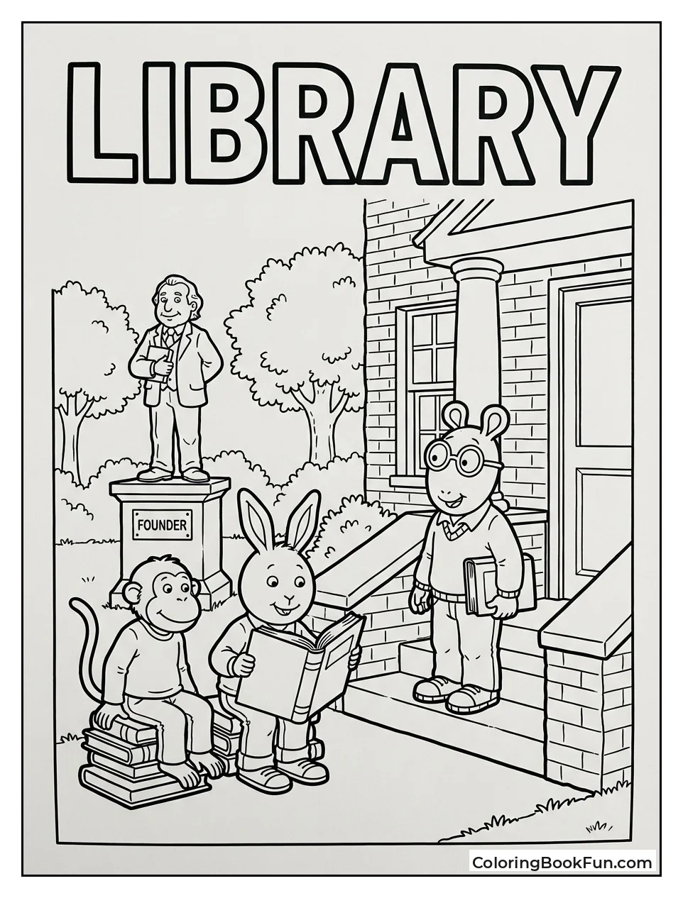 Elwood Library with Books