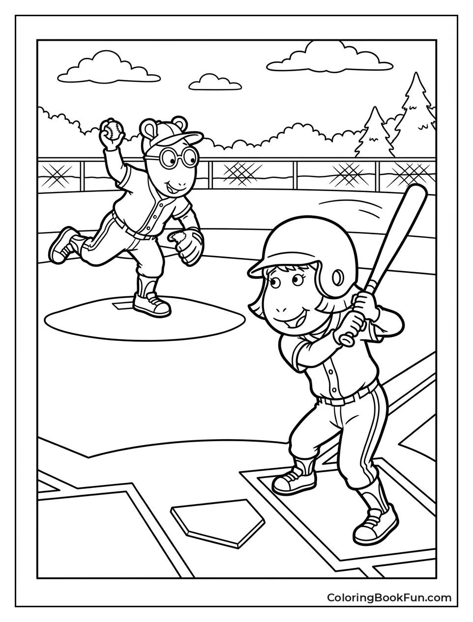 Francine Pitches Fast Baseball