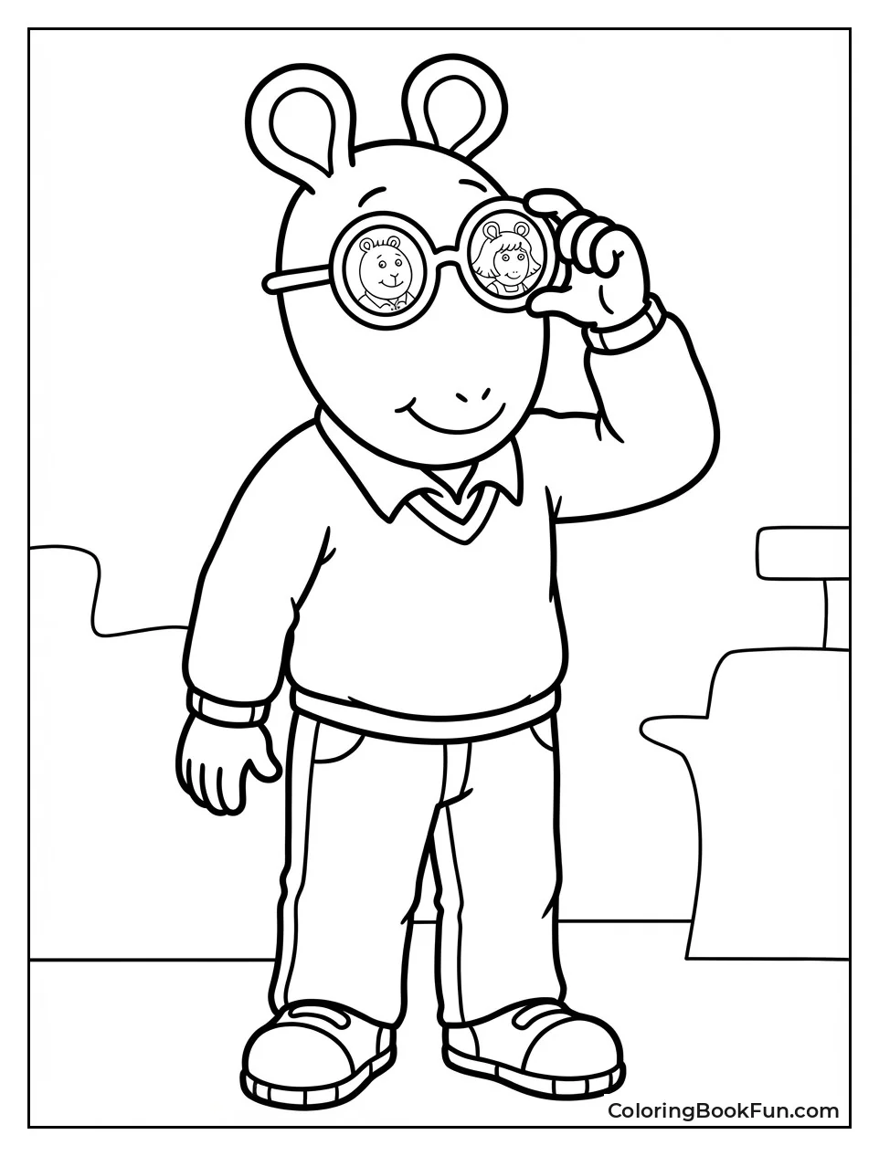 Arthur Adjusts his Glasses