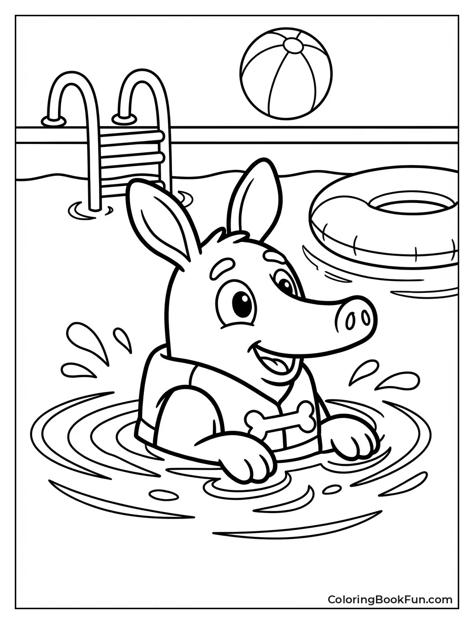 Pal Splashes in Pool