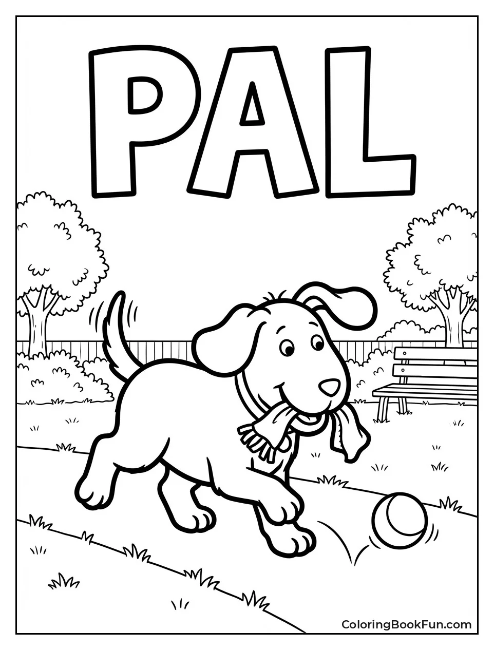 Pal Chases Ball Happily