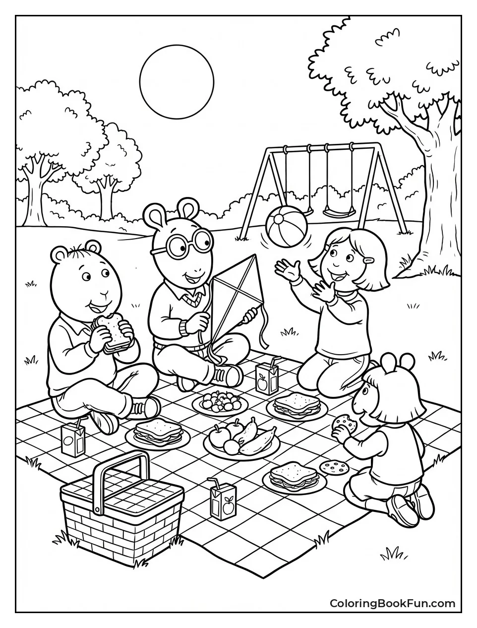 Gang Picnics on Blanket