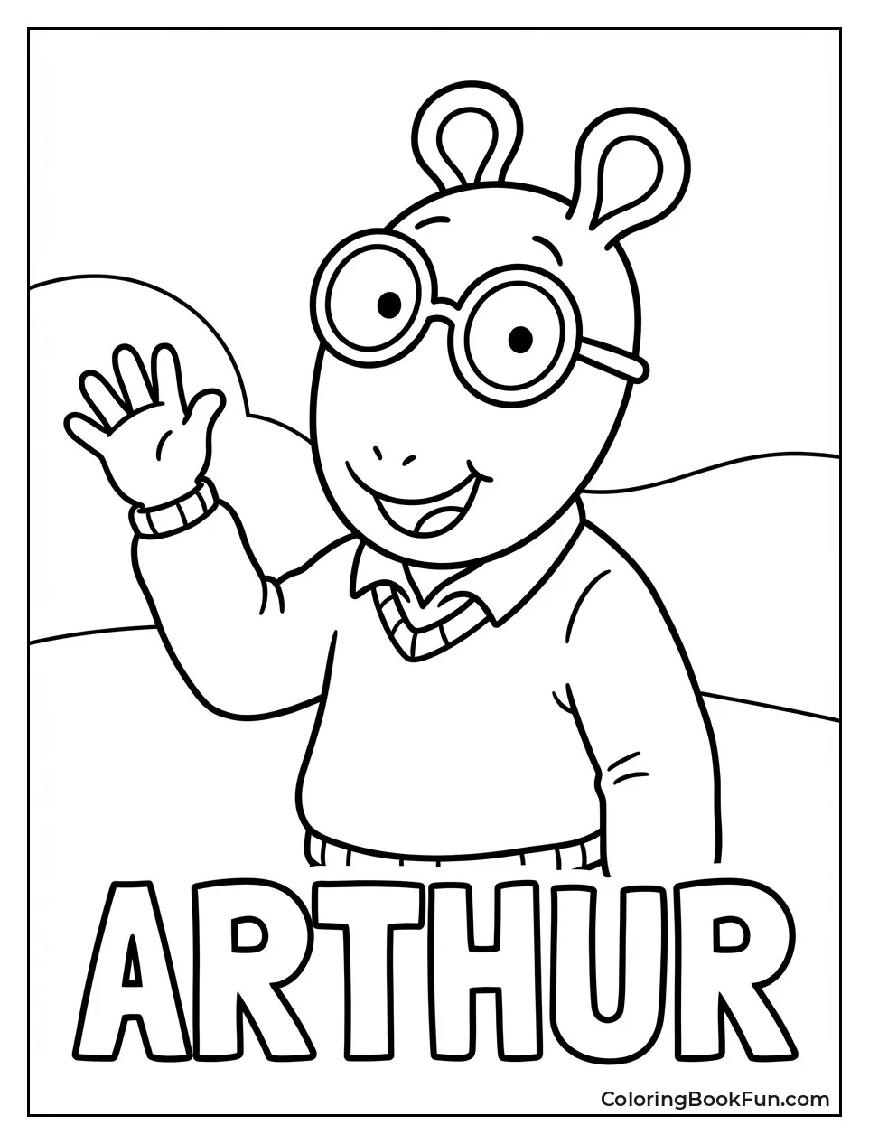 Cheerful Arthur Waves Hello