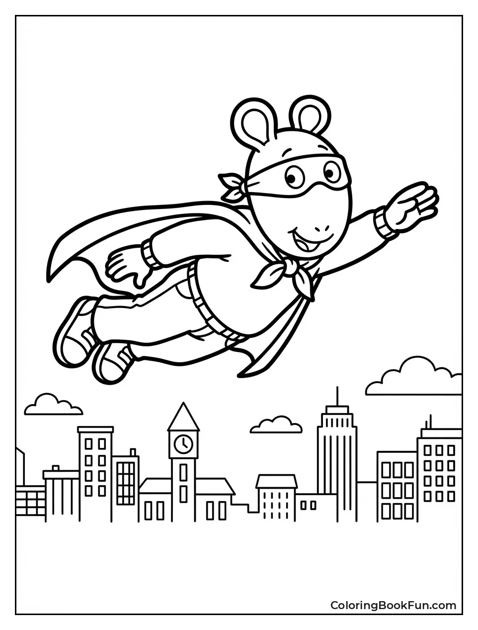 Arthur Flies over City