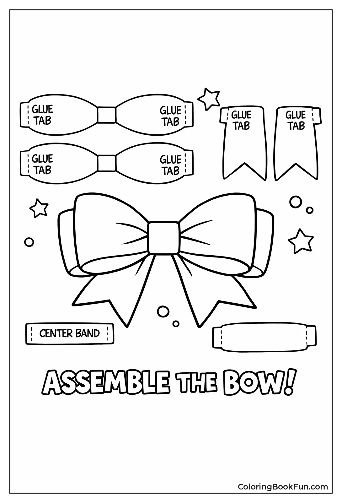 Layered Bow with Glue Tabs