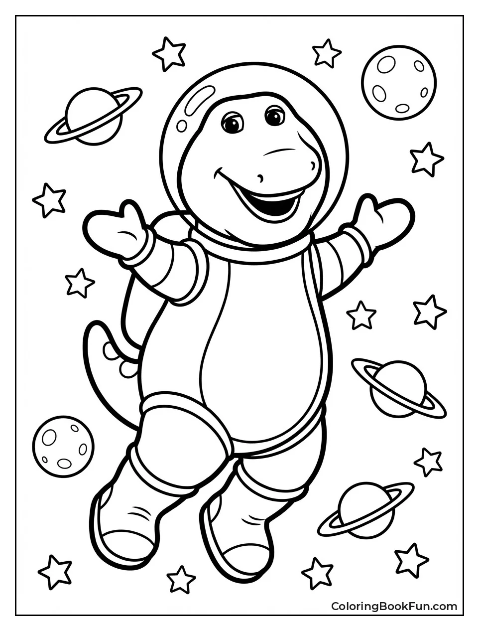 Astronaut Barney among Stars