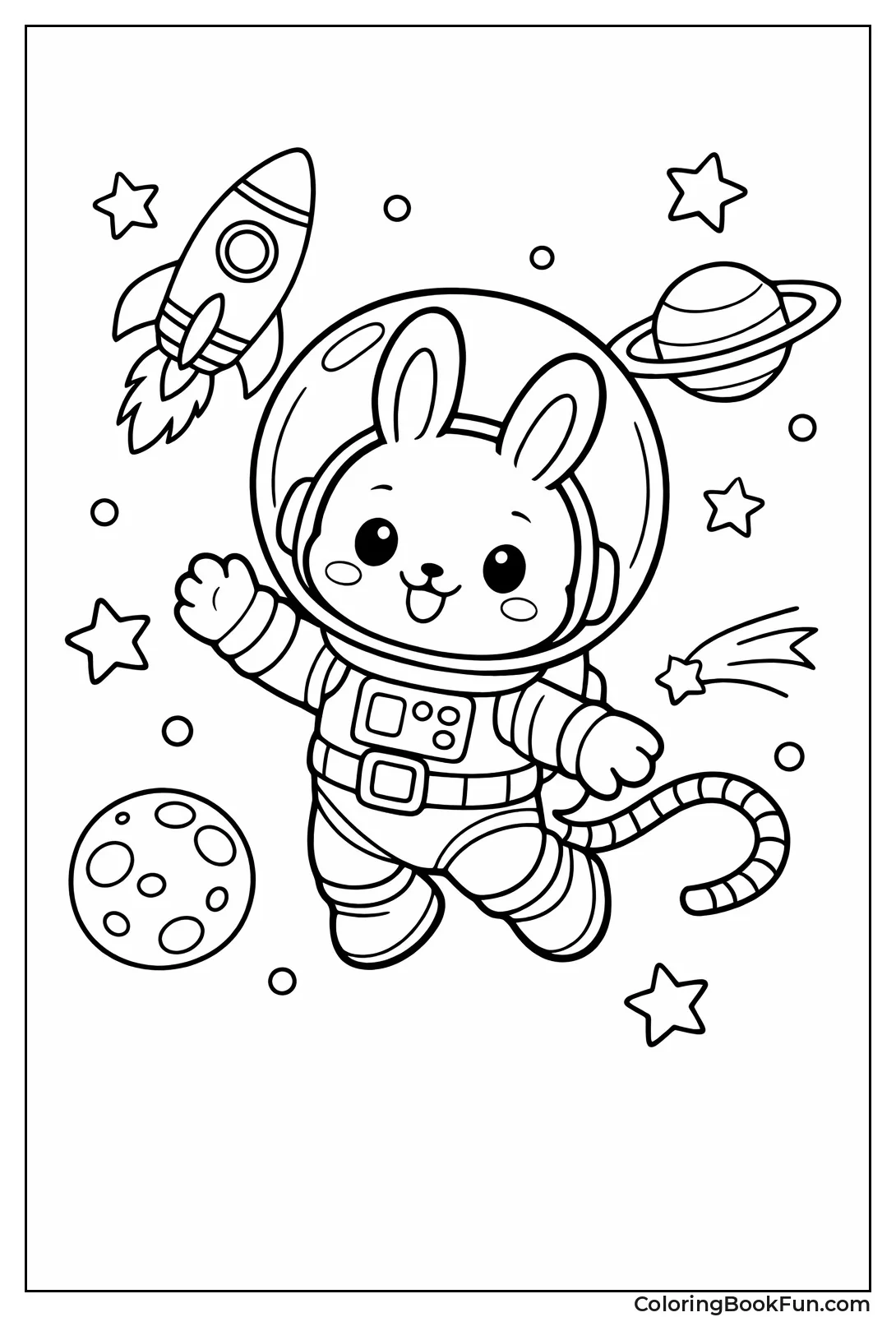 Astronaut Bunny Floating