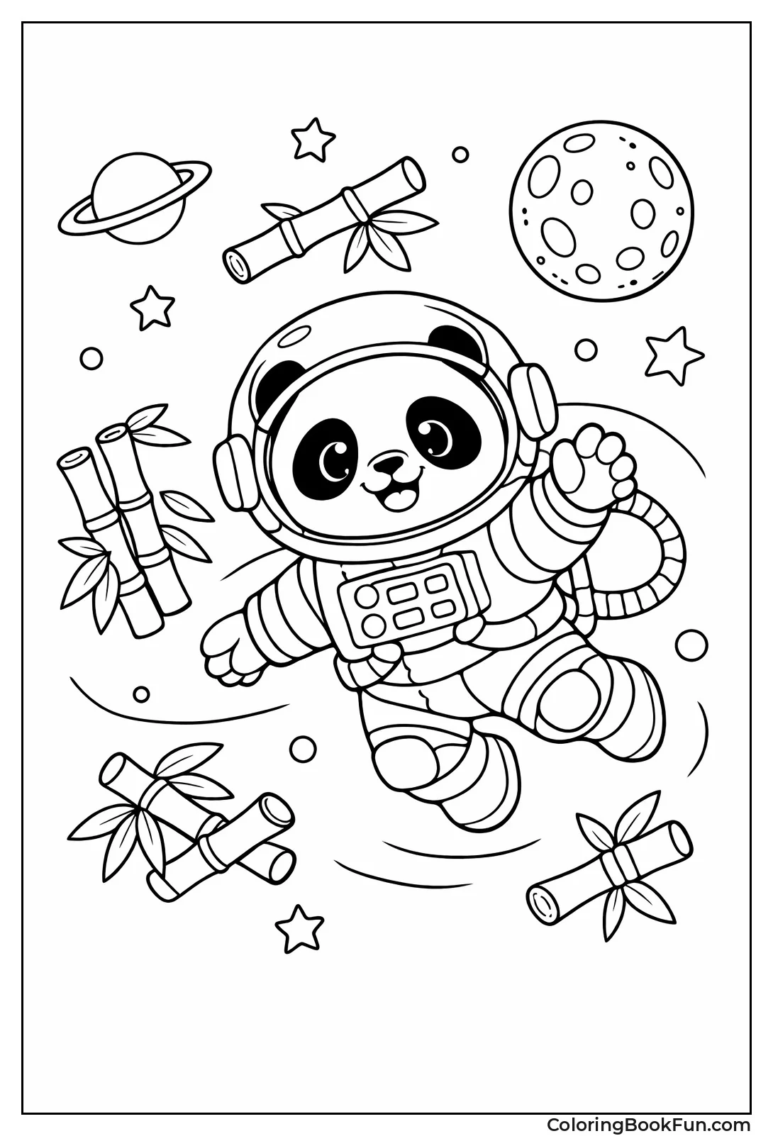Astronaut Panda in Space