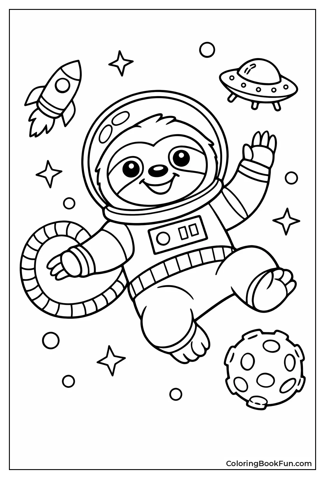 Astronaut Sloth Floating Around
