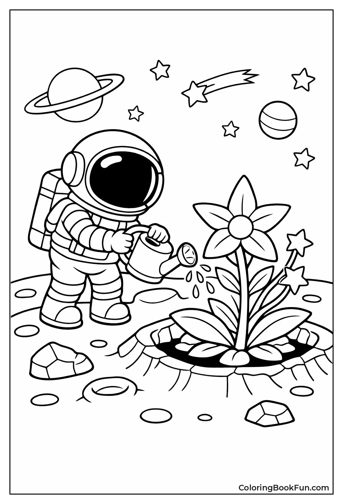 Astronaut Waters Starry Moon Plant