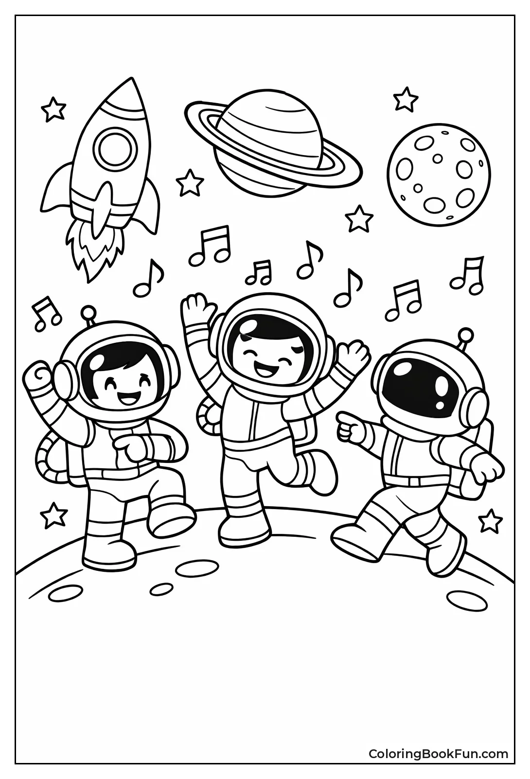 Astronauts Dancing in Space