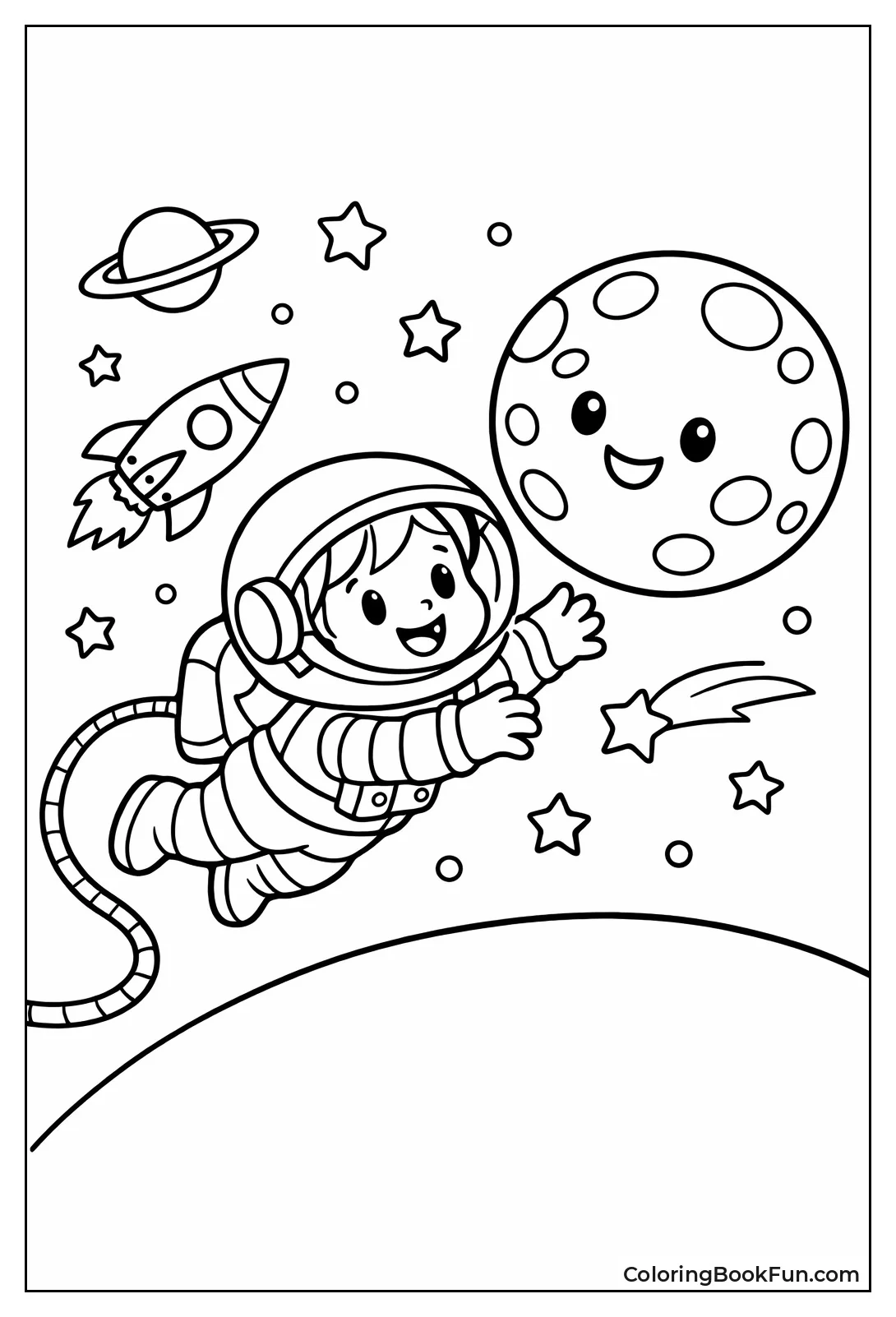 Child Floating to Moon