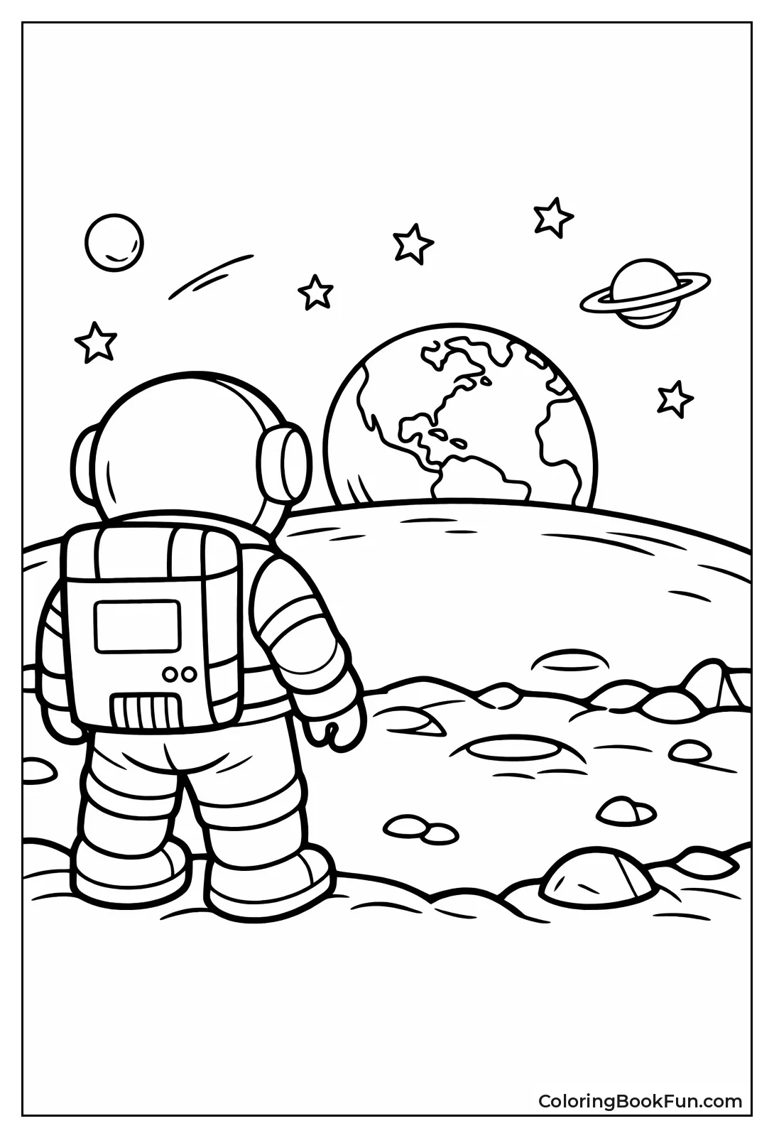 Astronaut Watching Earth Rise