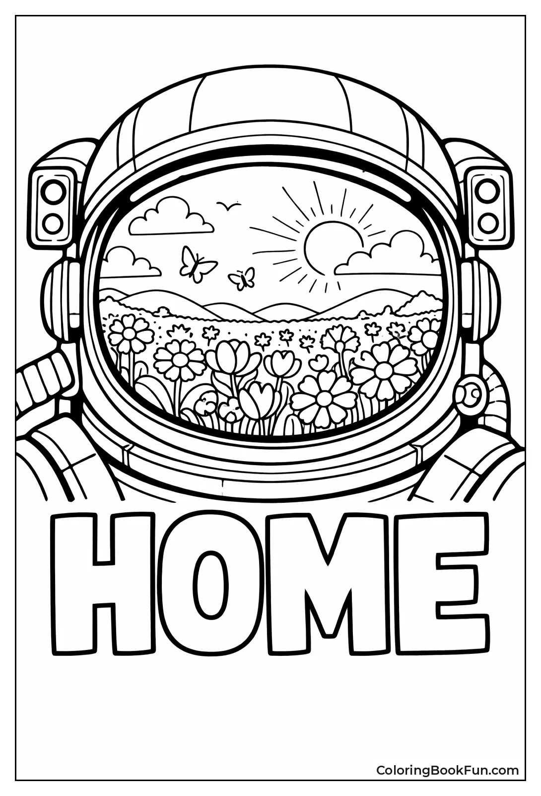 Visor Reflecting Earth Flowers