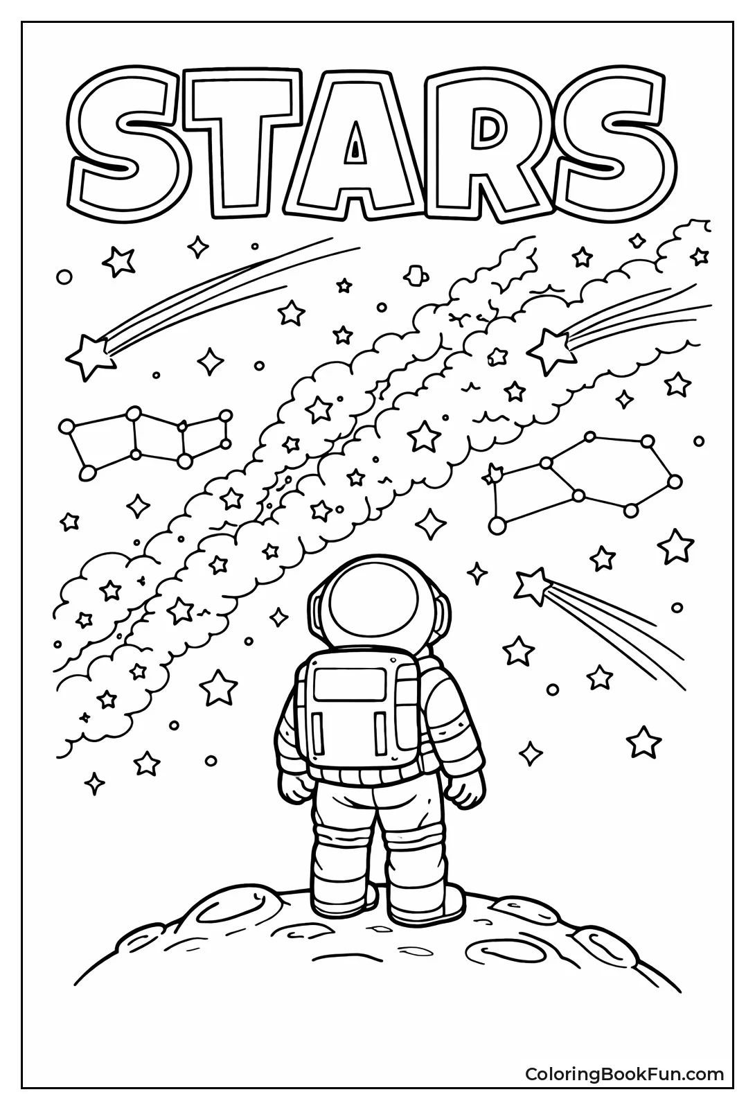 Astronaut Gazing at Stars