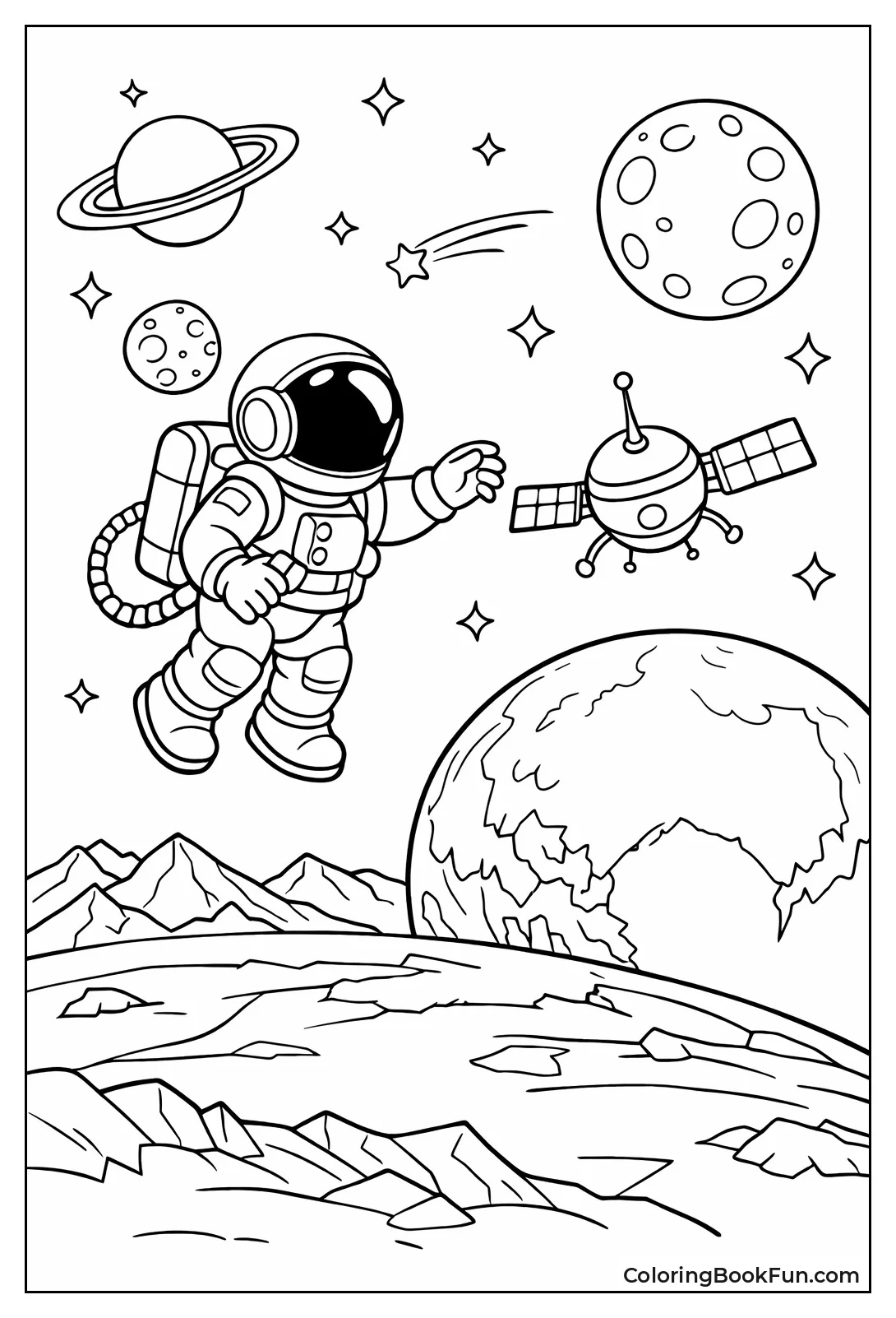 Astronaut Releasing Pluto Probe