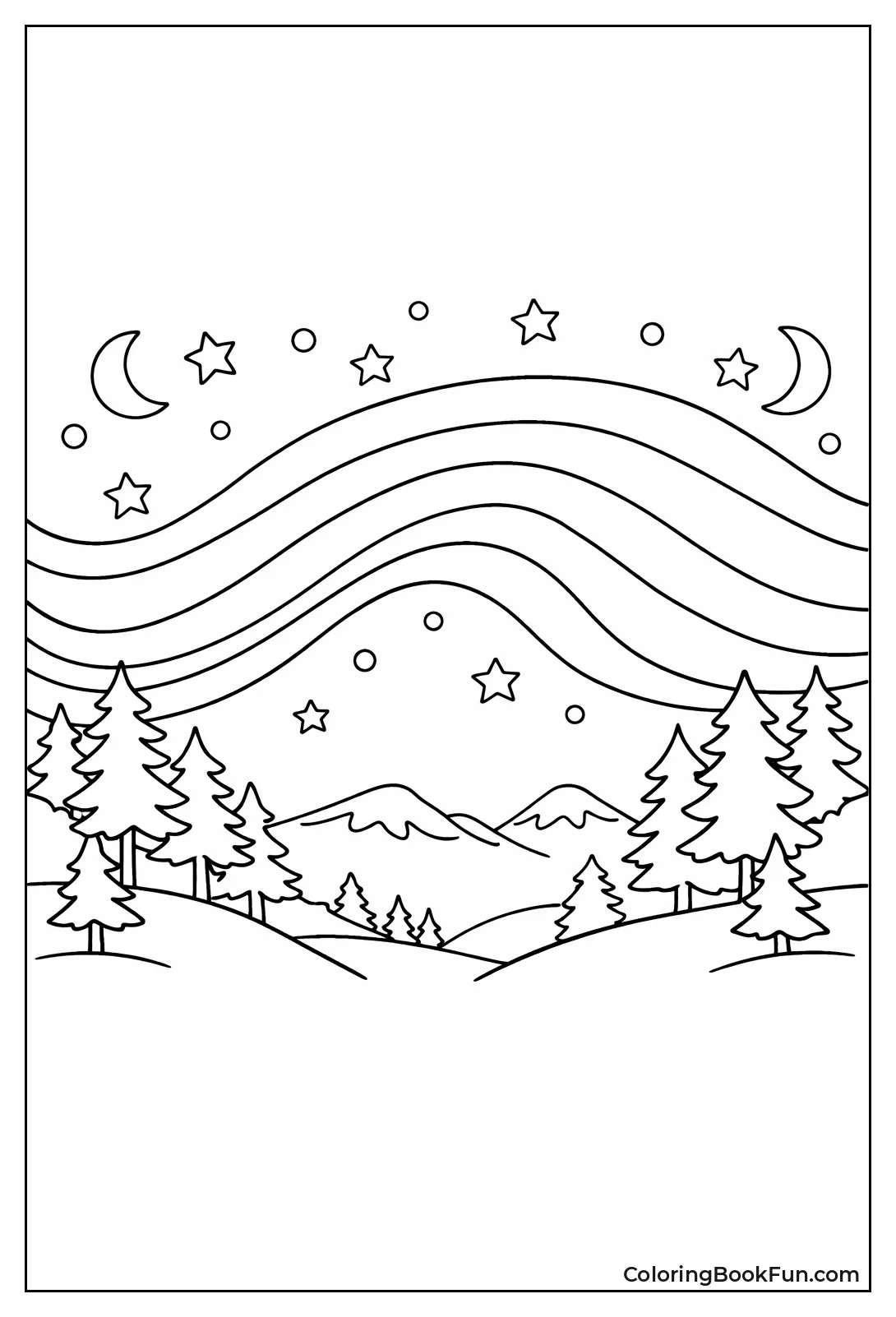 Aurora Waves like Rainbow Lights