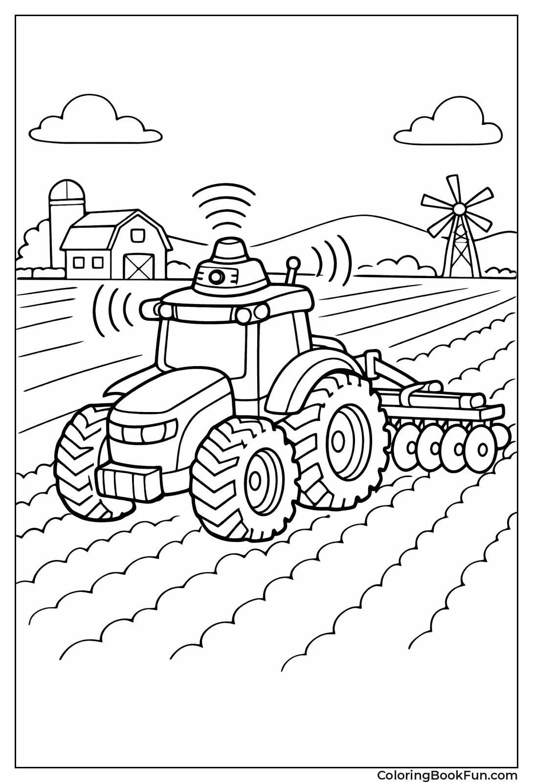 Autonomous Robot Tractor Working