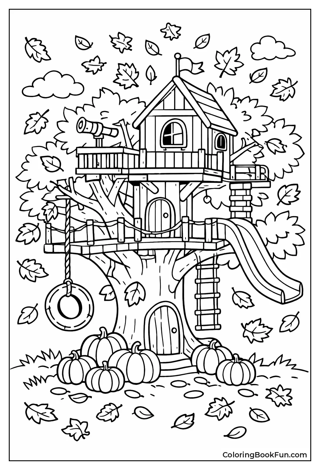 Autumn Leaves Fall Treehouse