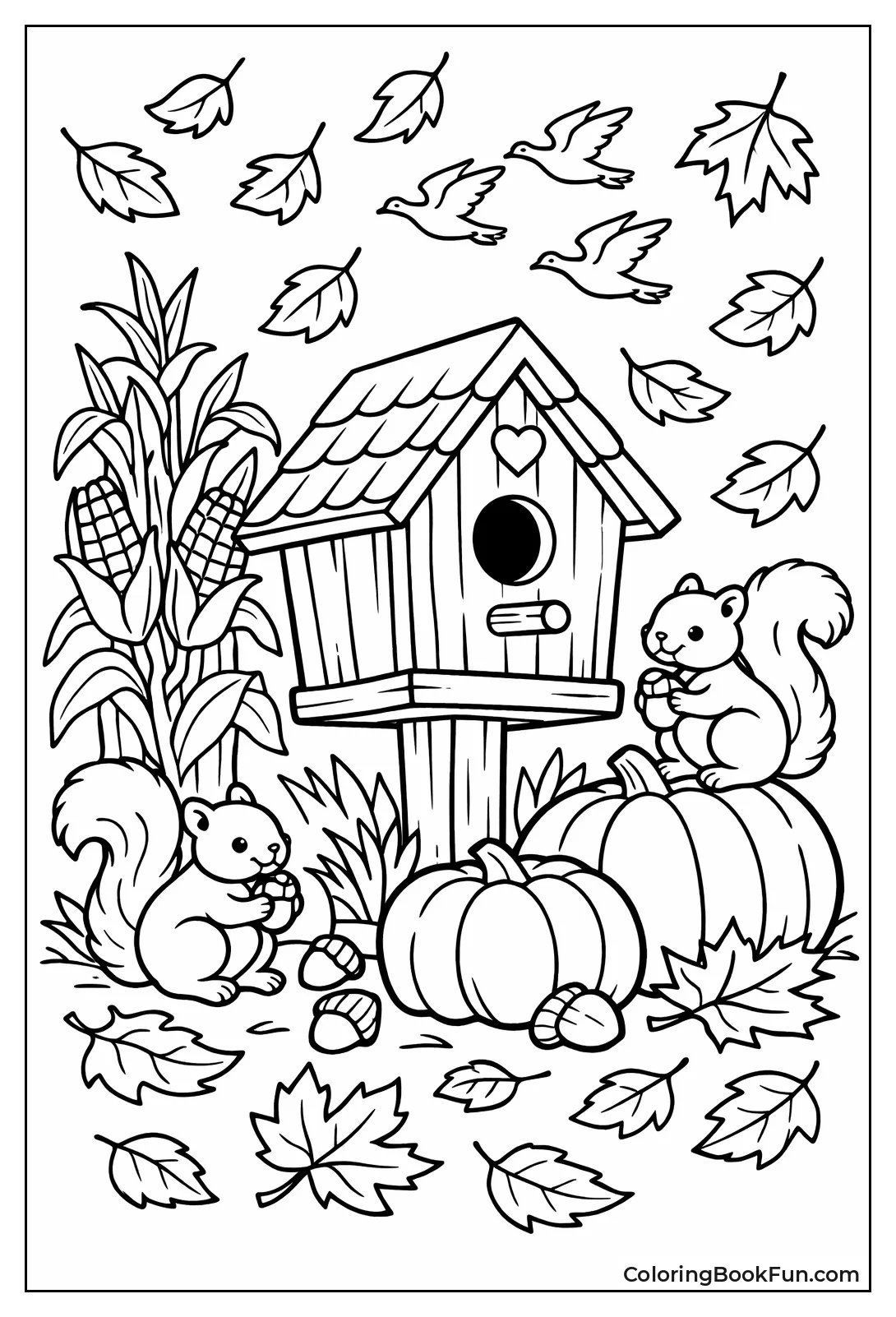 Birdhouse Falls in Leaves