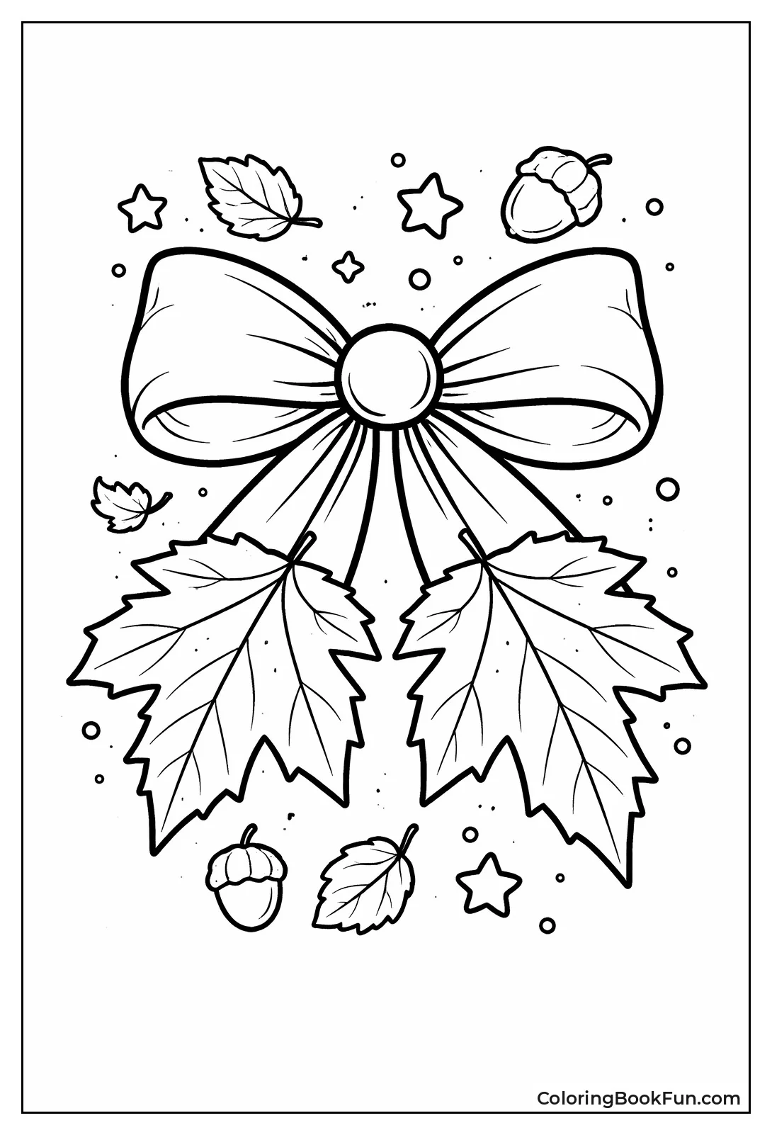 Leafy Autumn Tail Bow