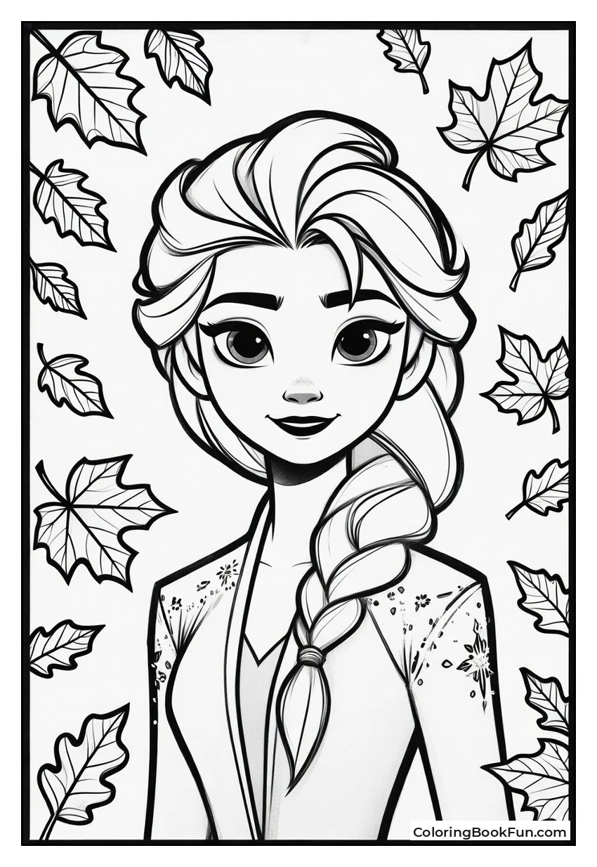 Elsa in Autumn Leaves