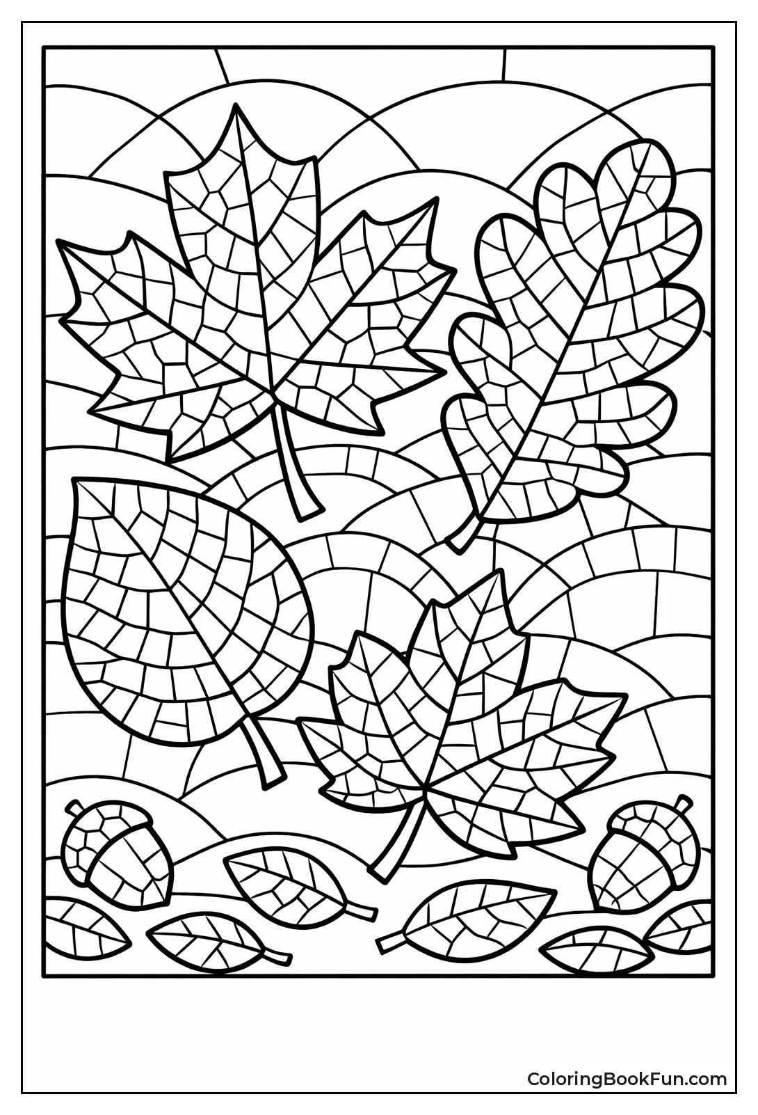 Autumn Leaf Tile Mosaic