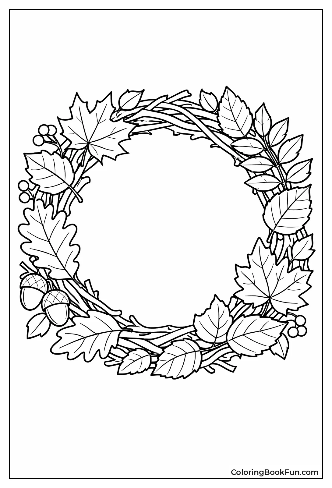 Woven Autumn Leaf Wreath