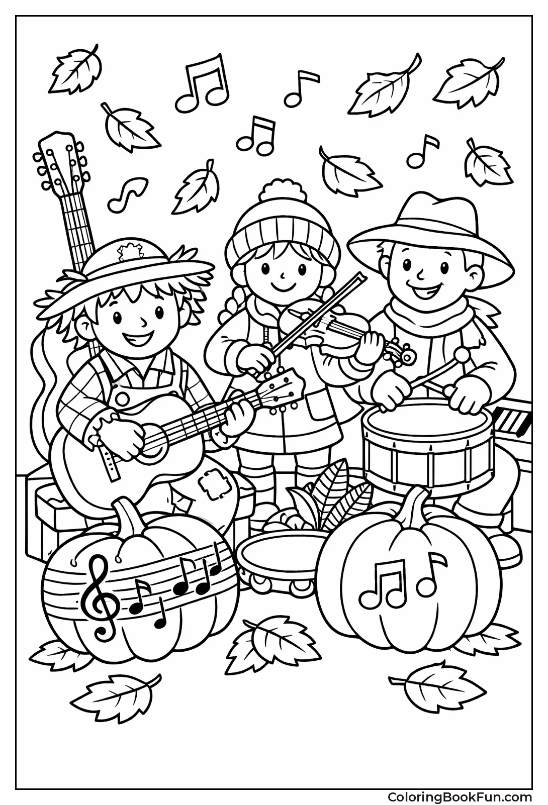 Guitar amid Autumn Leaves