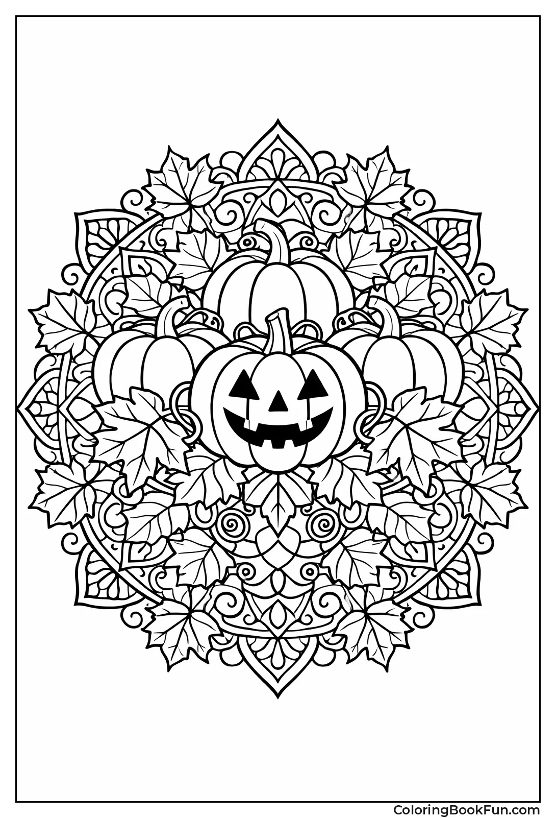 Pumpkin Autumn Mandala