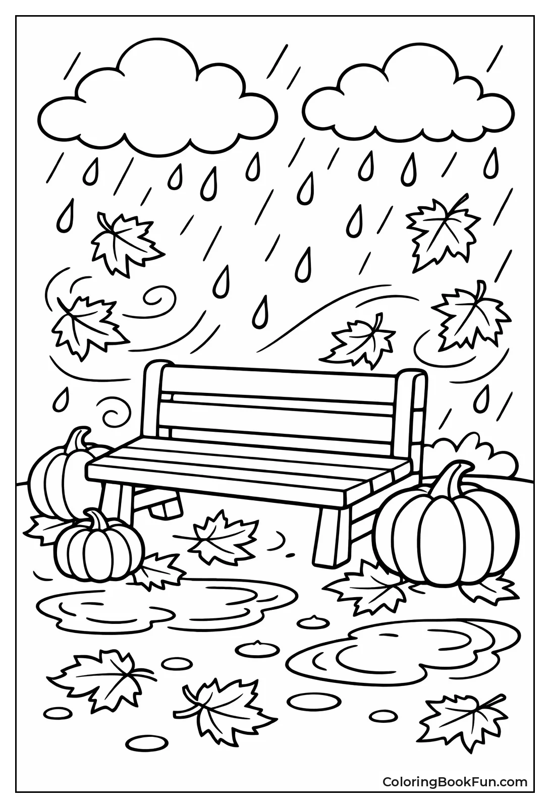 Autumn Leaves in Rain