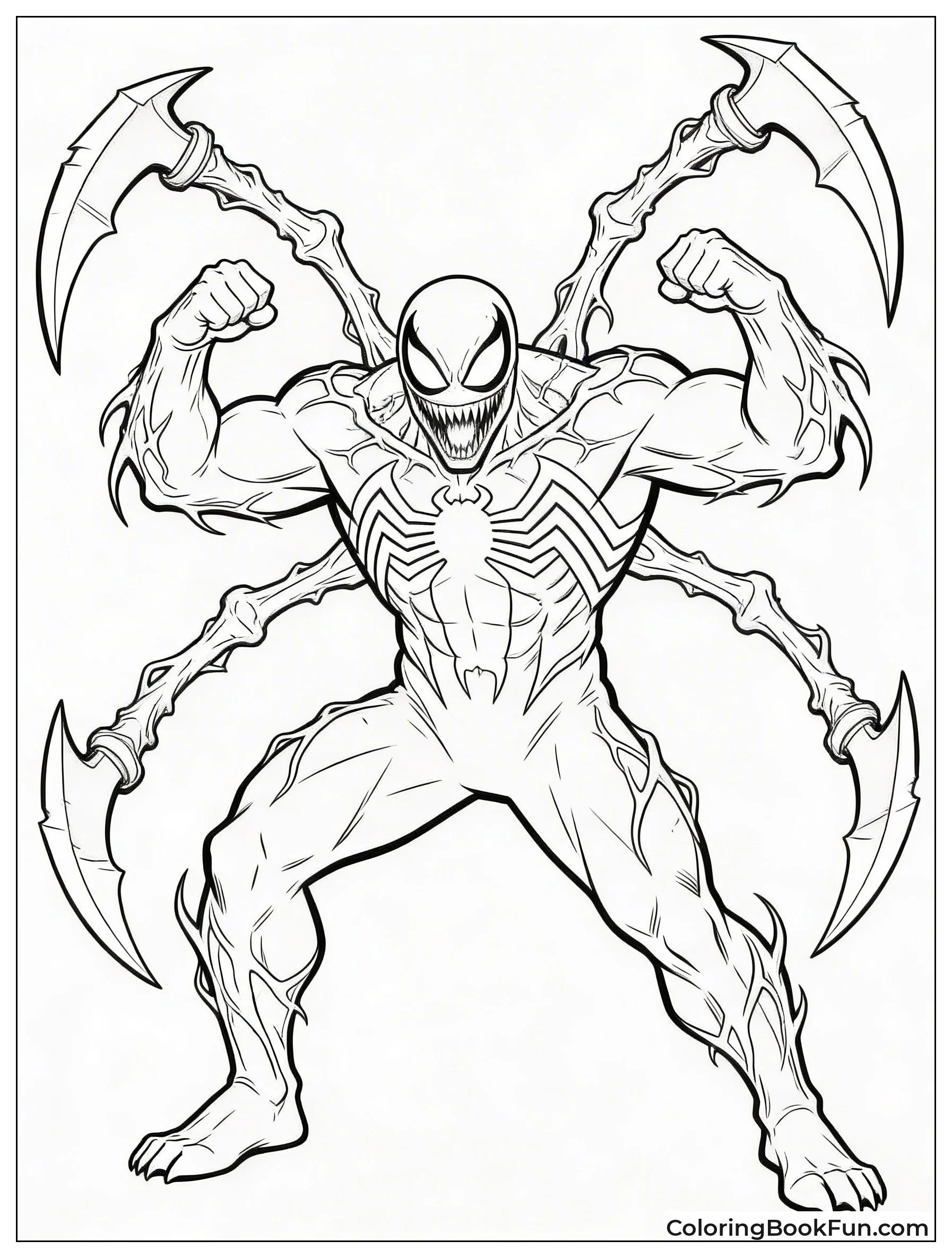 Carnage Flexes Axe Hands