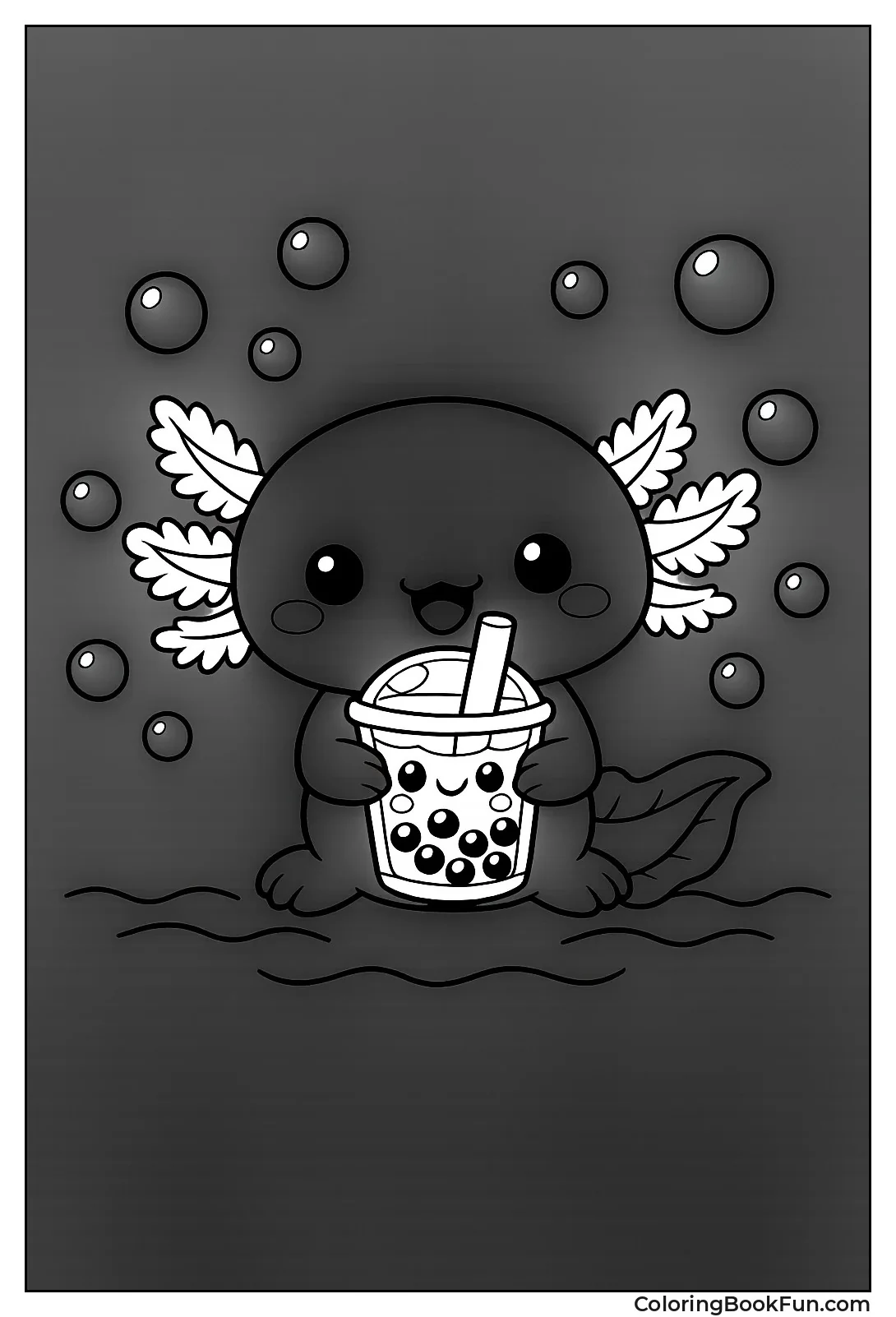 Axolotl with Bubble Boba