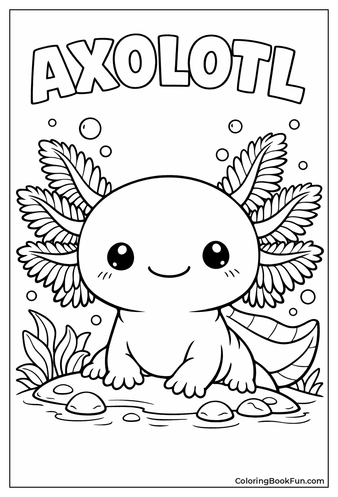 Close-Up Axolotl Gill Portrait