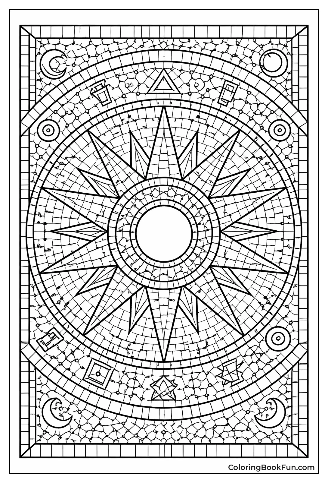 Aztec Sun Stone Mosaic