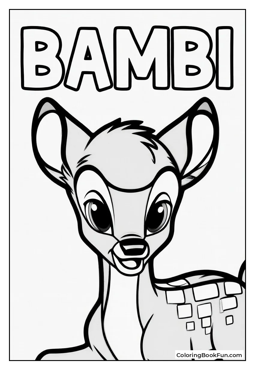 Baby Bambi with Big Eyes